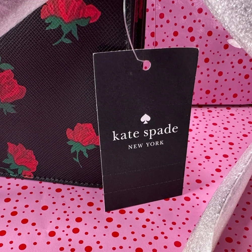 Kate Spade Madison Rose Toss Printed Small Flap Crossbody NWT